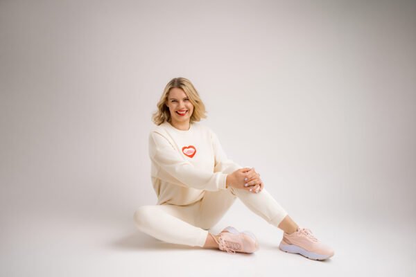 Bluza logopedyczna - waniliowa z haftem