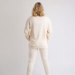 Bluza logopedyczny przedluzona- waniliowa z haftem - tył