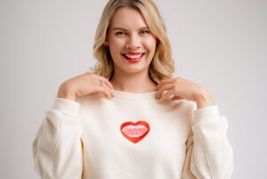 Bluza logopedyczna - waniliowa z haftem