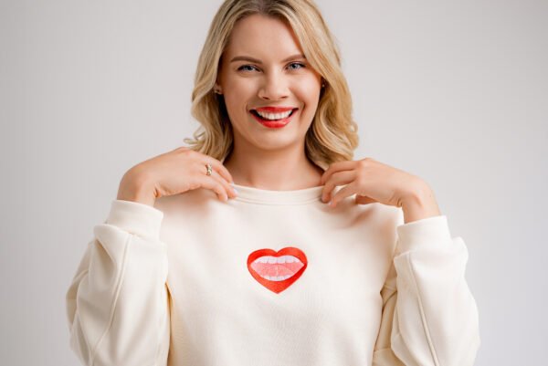 Bluza logopedyczna - waniliowa z haftem