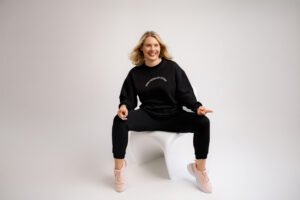 Dres logopedyczny - czarny z haftem